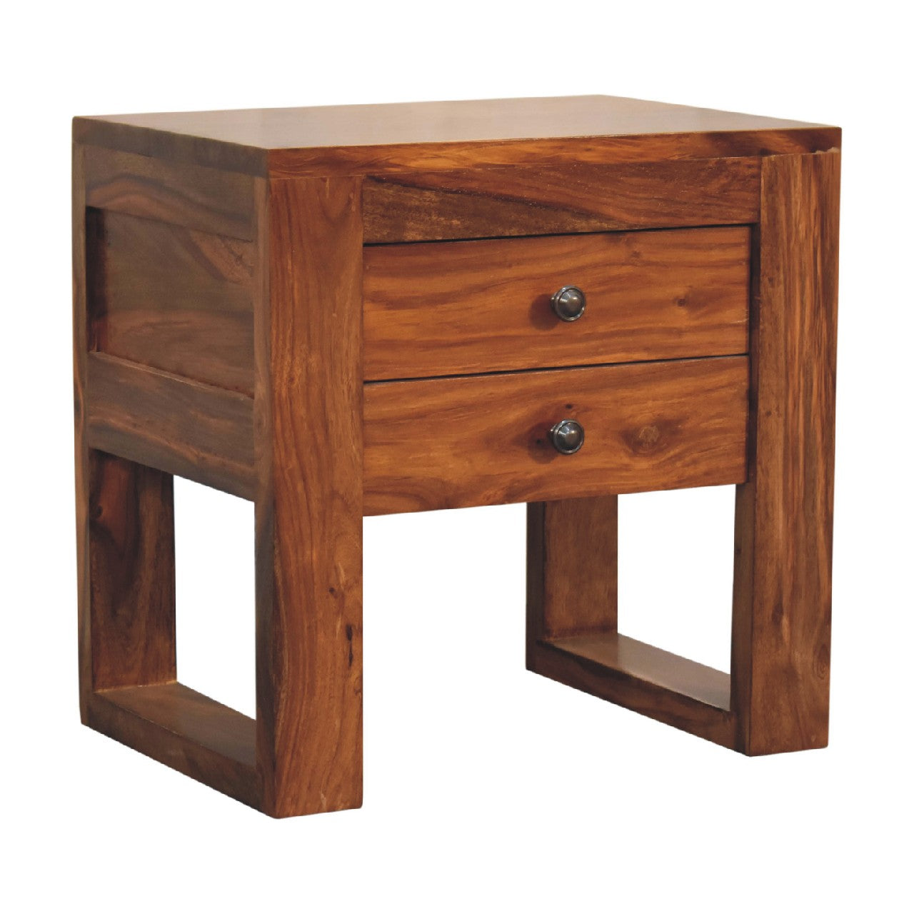 U-Square Honey Bedside Table