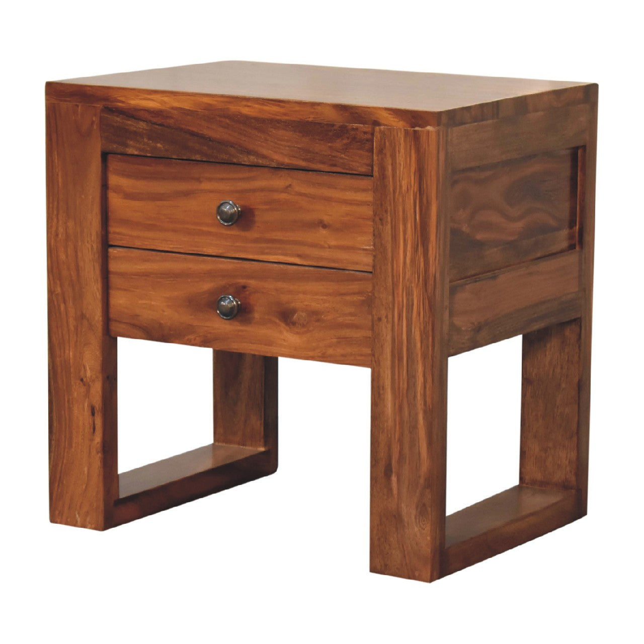 U-Square Honey Bedside Table