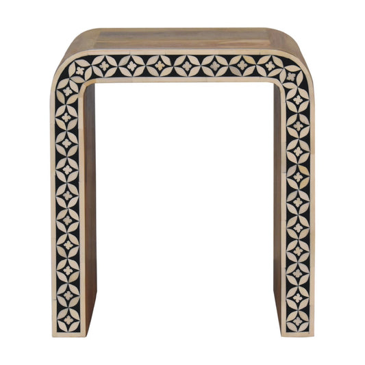 Edessa Bone Inlay End Table Accent Piece