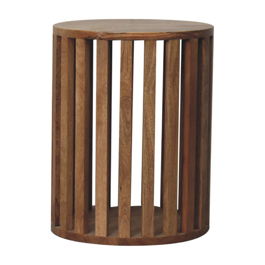 Ariella End Table Accent Piece | Oak-Ish Mango Wood