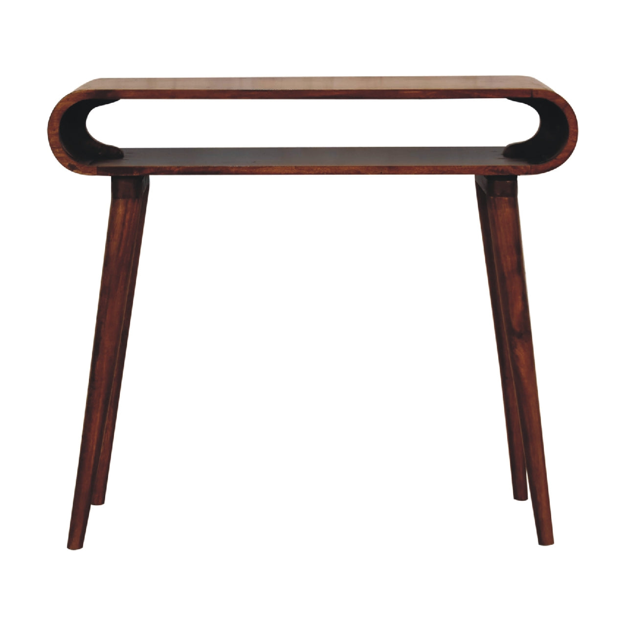 Amaya Nordic Style Console Table | Chestnut Solid Mango Wood