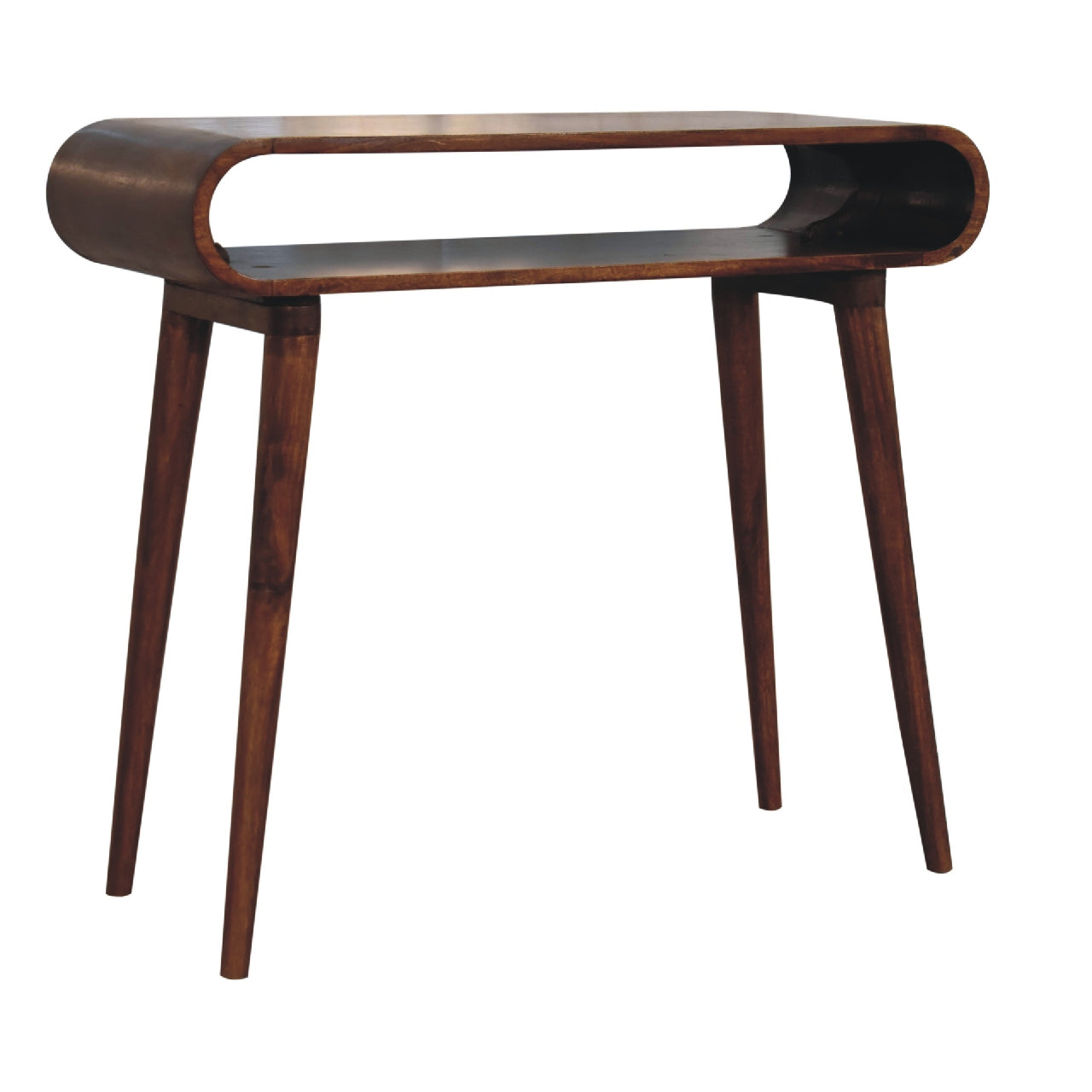Amaya Nordic Style Console Table | Chestnut Solid Mango Wood