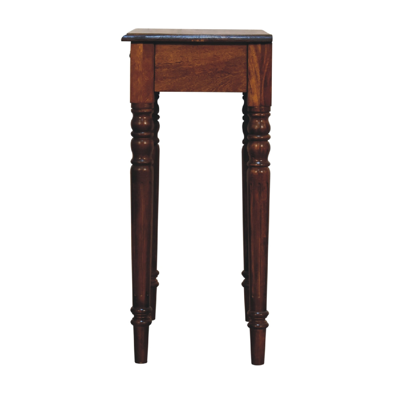 Chestnut Turned Leg Writing Desk | Hand-Carved