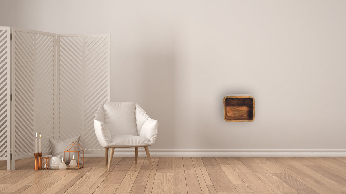 Oak-ish Floating Open Bedside