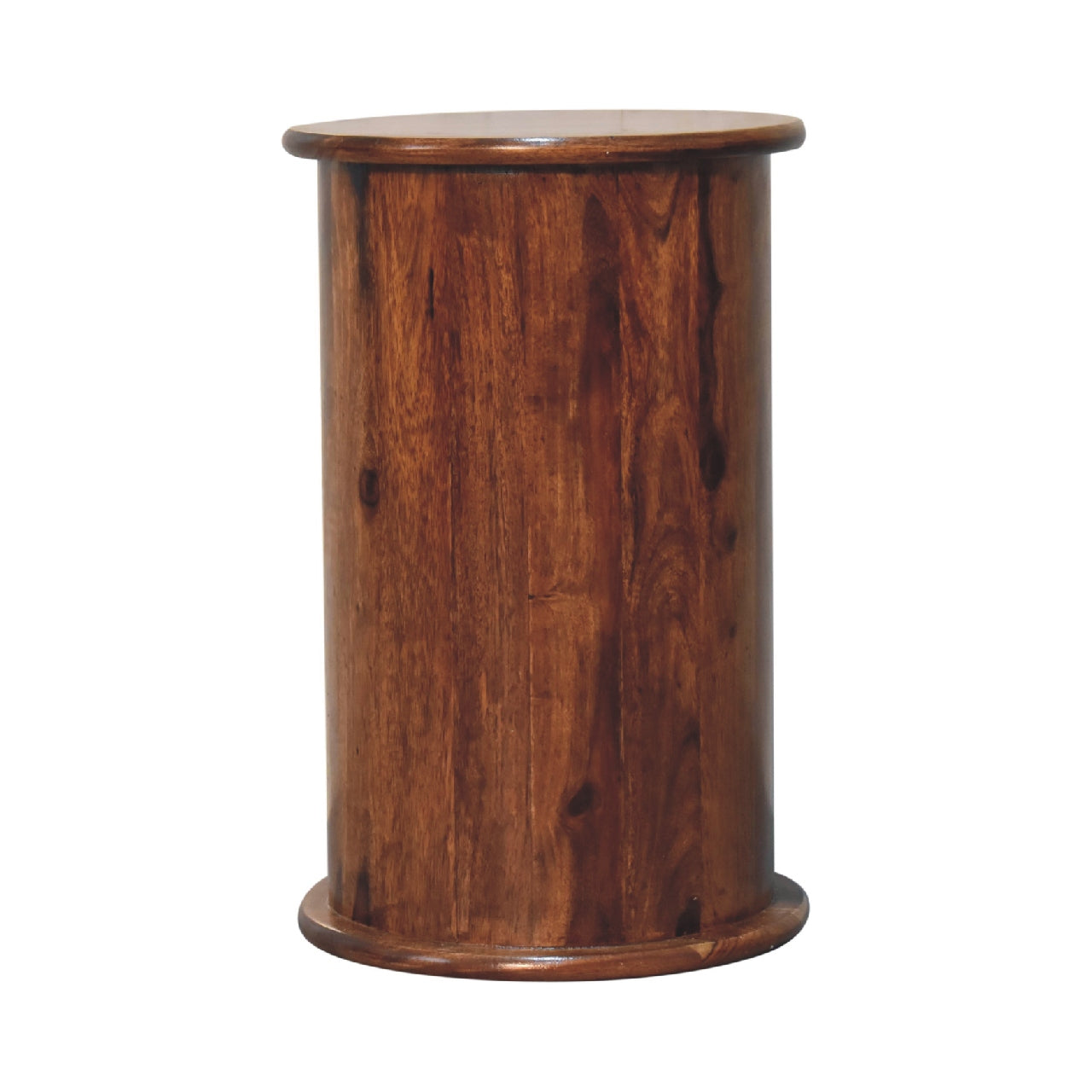 3-Drawer Chestnut Sheesham Drum Storage Bench
