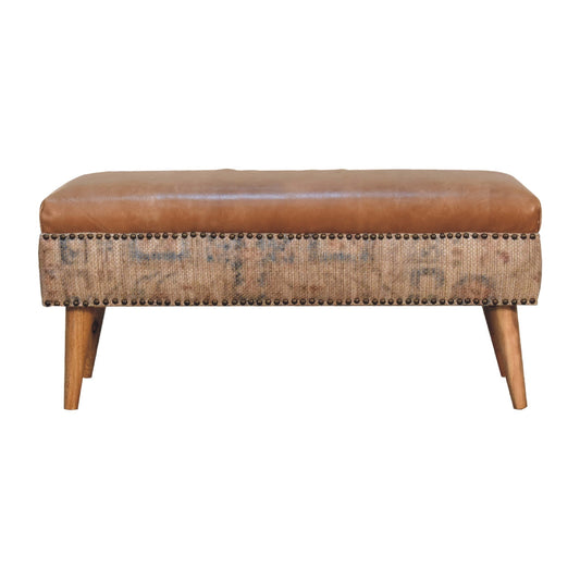 Haven Durrie Bench | Buffalo Leather