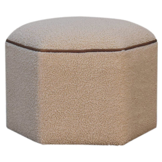 Serenity Hexagonal Footstool | Boucle