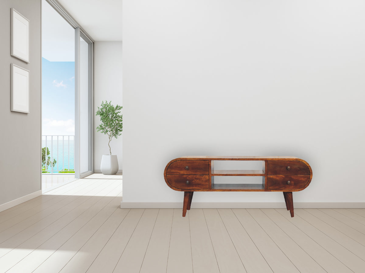 Chestnut Circular Media Unit