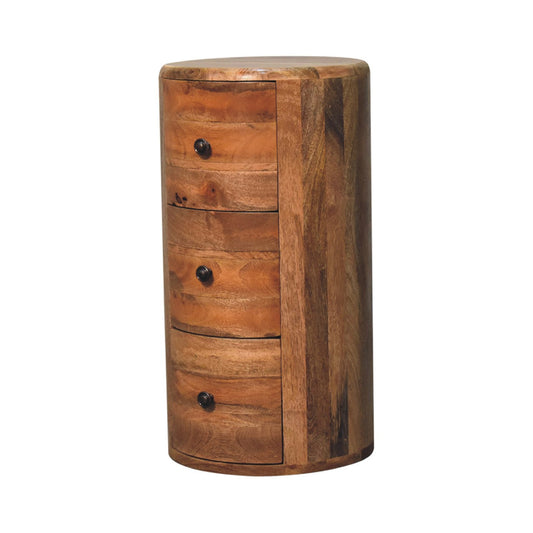 Oak-ish Drum Storage Bench