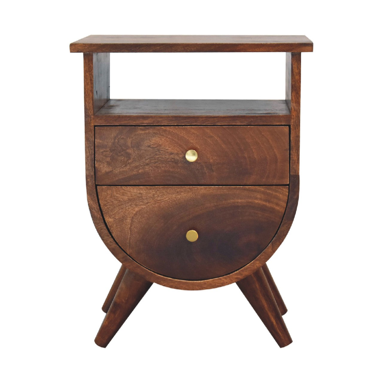 Split Chestnut Bedside Table