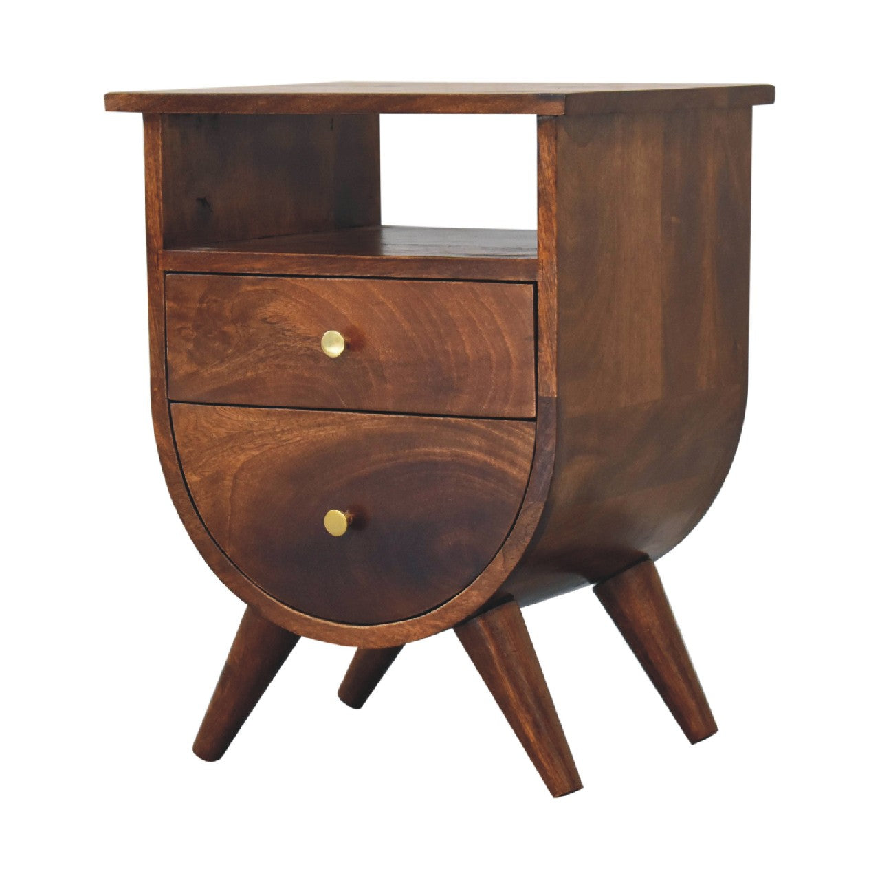 Split Chestnut Bedside Table
