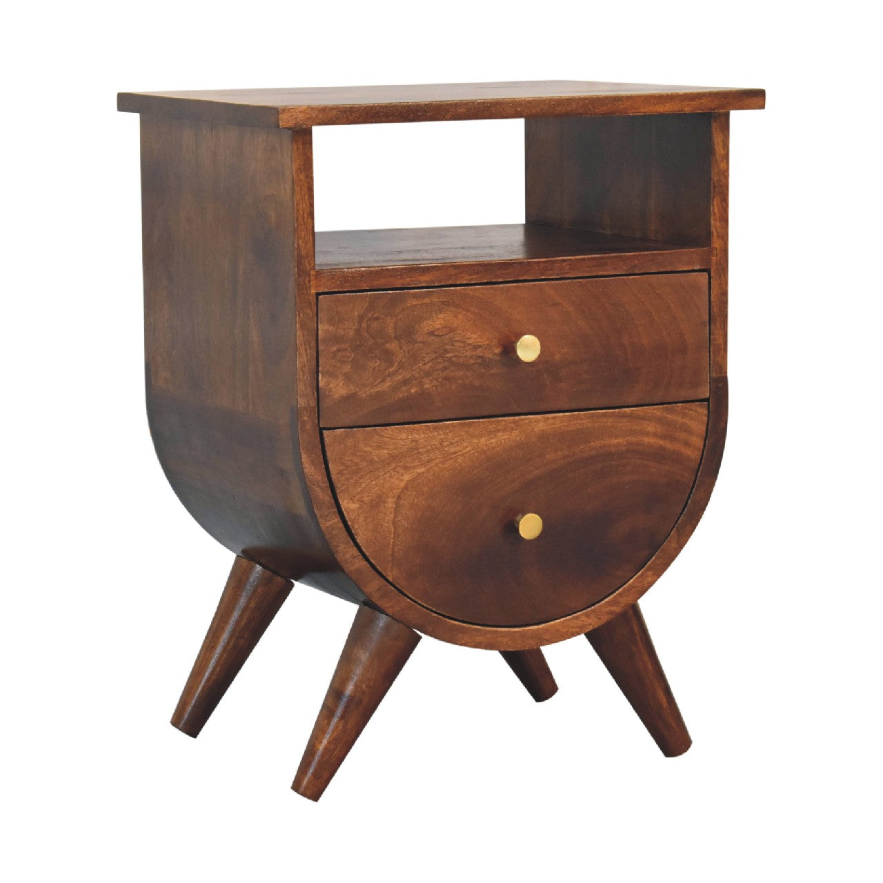 Split Chestnut Bedside Table