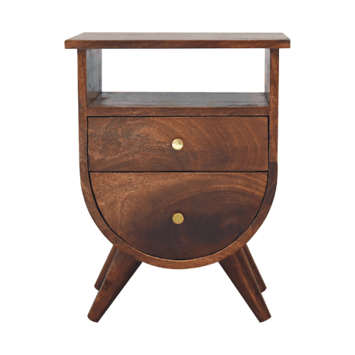 Split Chestnut Bedside Table