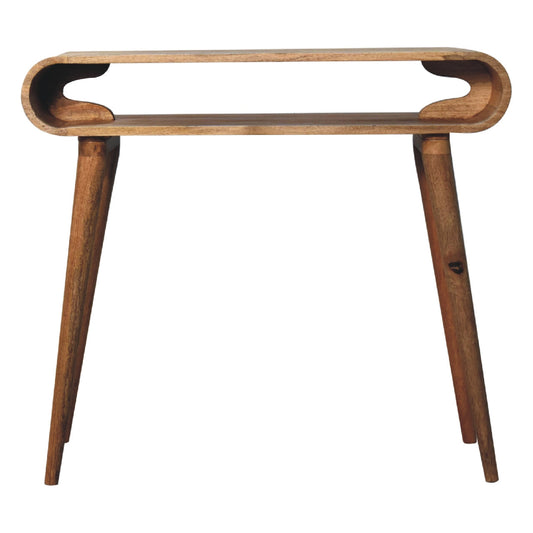 Amaya Oak-ish Nordic Style Console Table | Chestnut Mango Wood