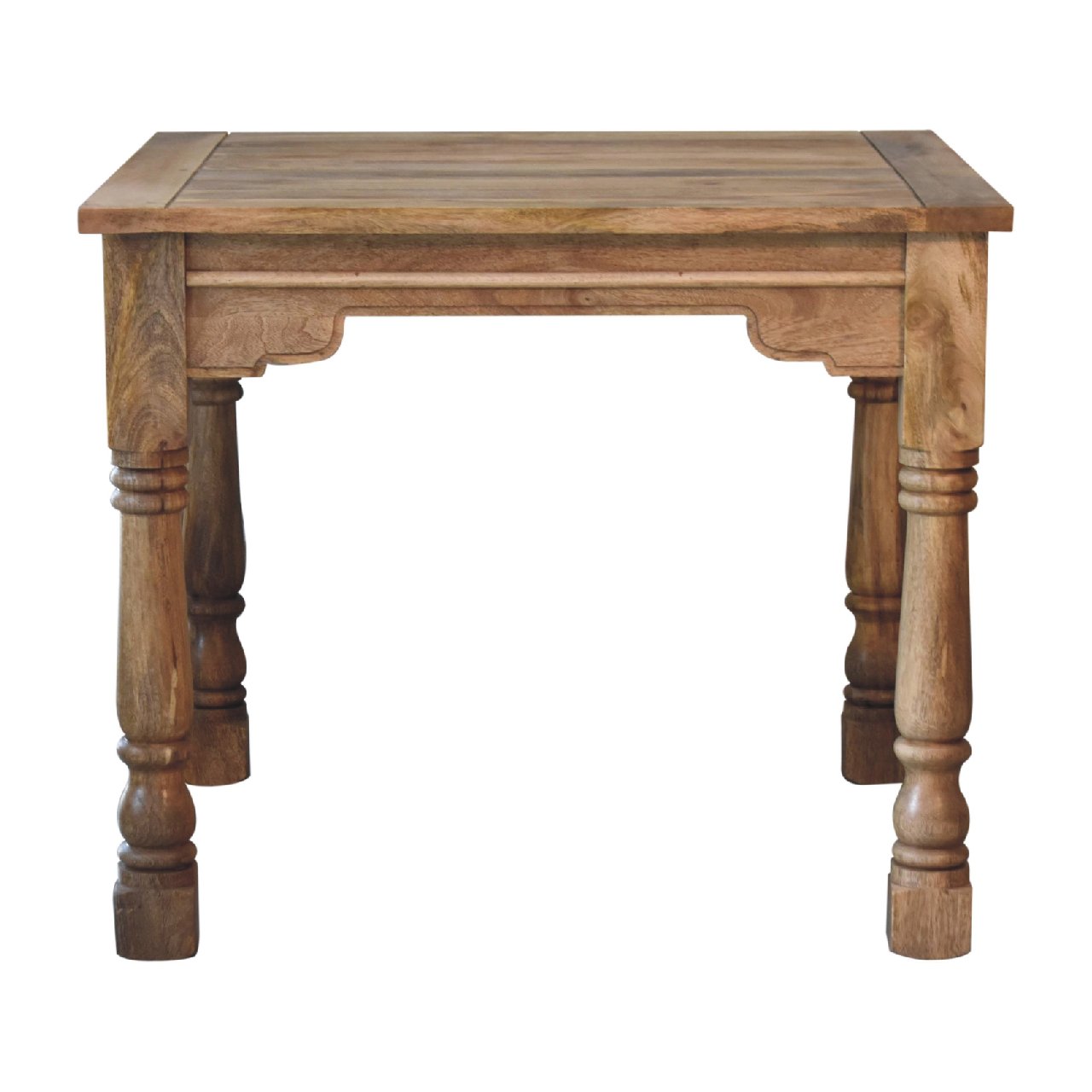 Granary Dining Table Set in Distressed Oak Finish Made from Solid Mango Wood