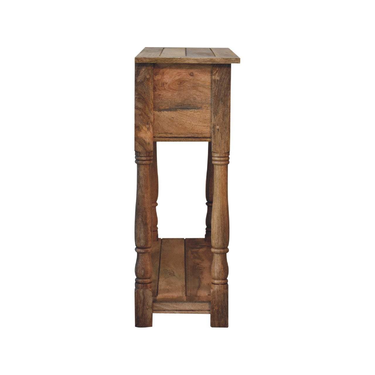 Granary Dining Table Set in Distressed Oak Finish Made from Solid Mango Wood