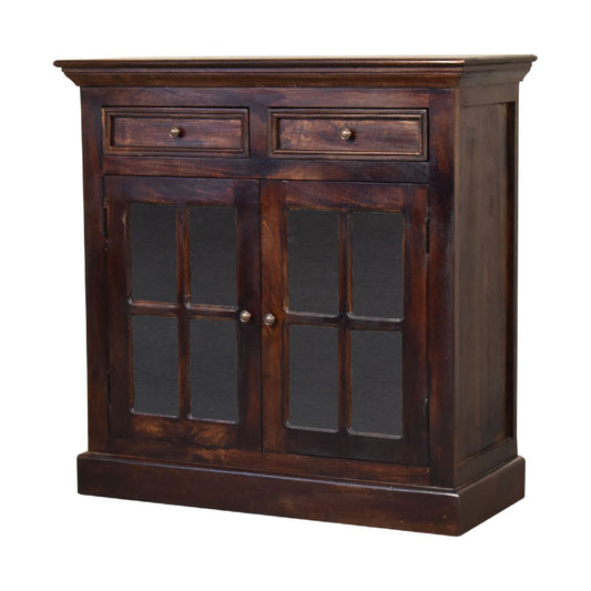 Walnut Cabinet with Glazed Doors
