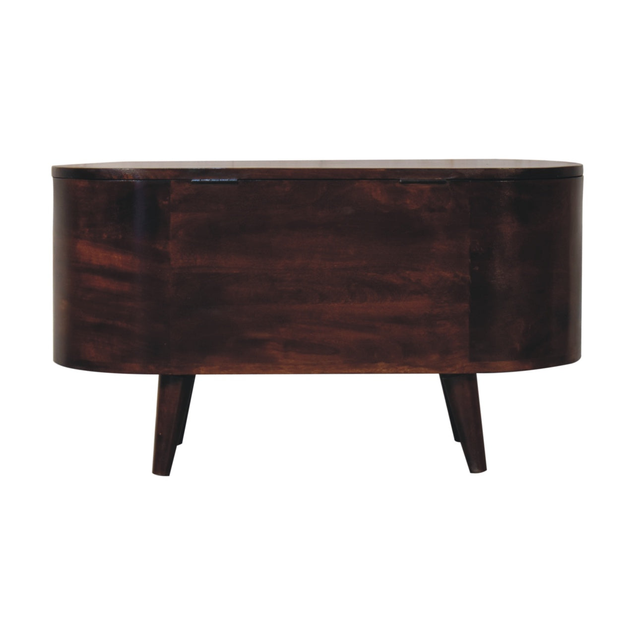 Walnut Rounded Lid-up Blanket Box