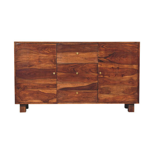 Tula Sideboard Chest of Drawers | Chestnut Solid Mango Wood