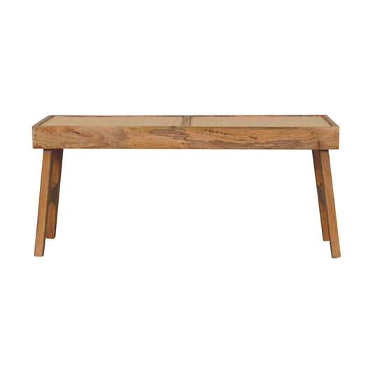 Open Rattan Bench | Oak-Ish