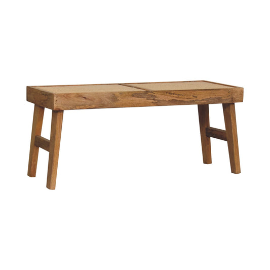 Open Rattan Bench | Oak-Ish