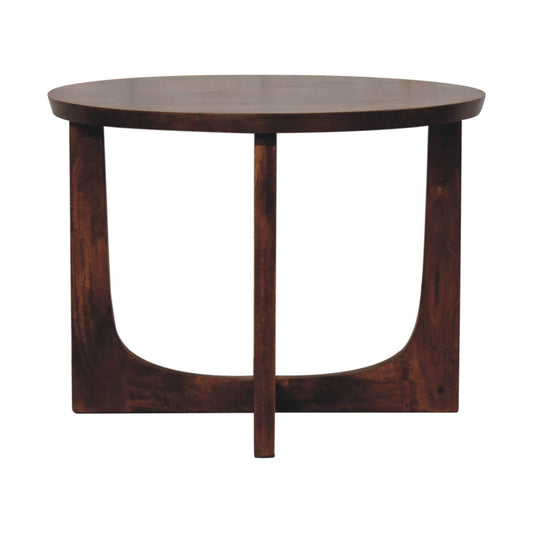 Lulu Side Table Accent Piece | Chestnut Solid Mango Wood