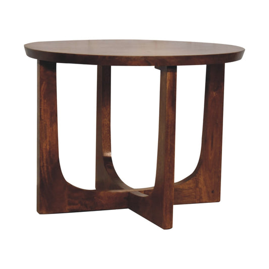 Lulu Side Table Accent Piece | Chestnut Solid Mango Wood