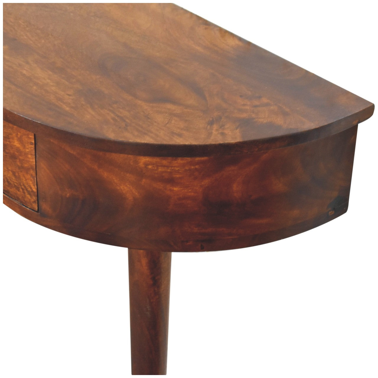 Backless Mounted Chestnut Console Chest of Drawers