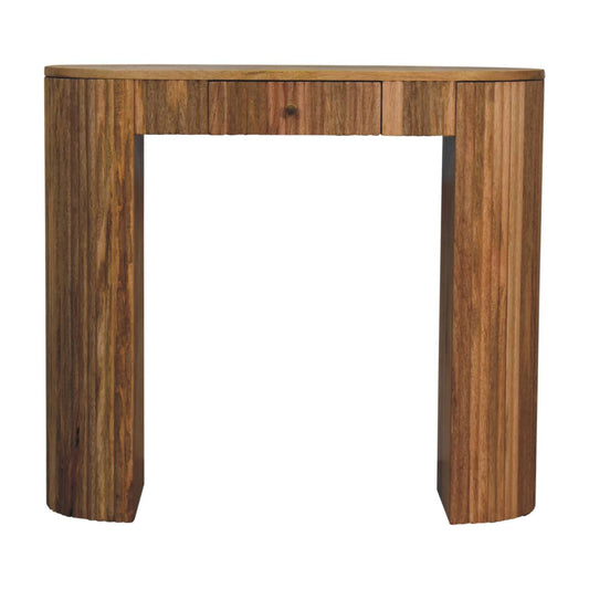 Soba Straight Console Table | Oak Solid Mango Wood