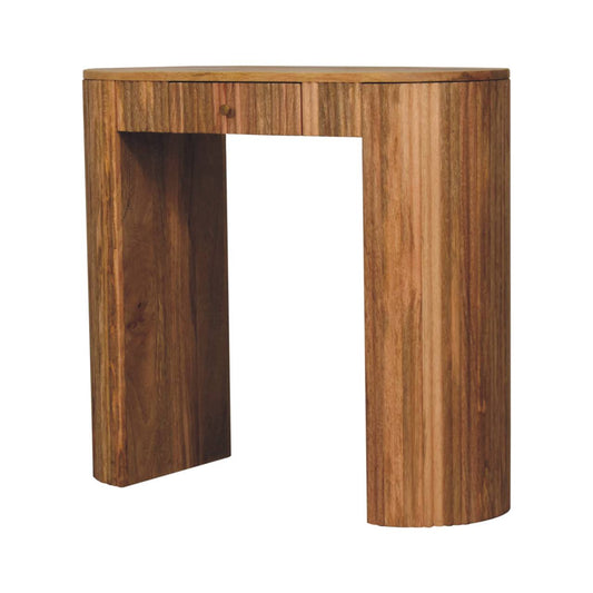 Soba Straight Console Table | Oak Solid Mango Wood