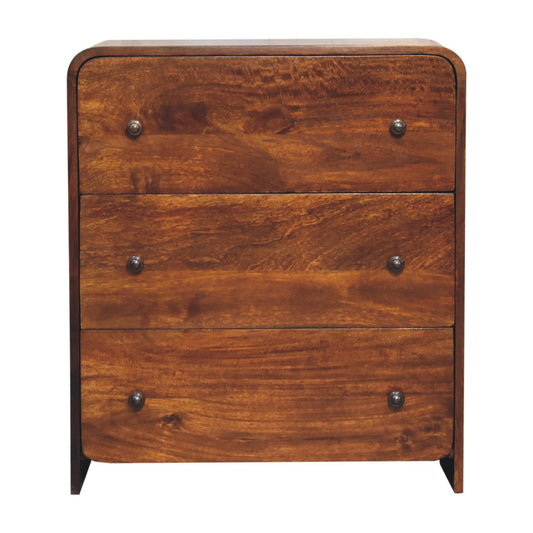 Aspen Slim Chest of Drawers | Chestnut Mango Wood