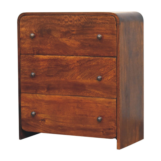 Aspen Slim Chest of Drawers | Chestnut Mango Wood