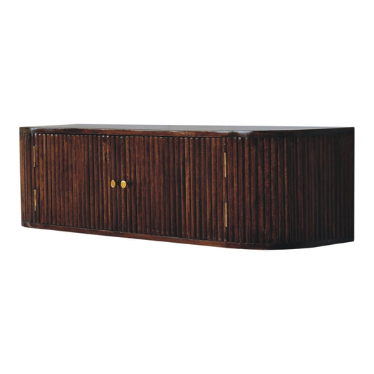 Chunky Chestnut Wall Mounted Console Chest of Drawers | Wall-Mounted