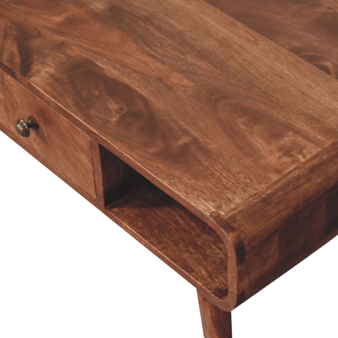 Curved Honey Caramel Coffee Table