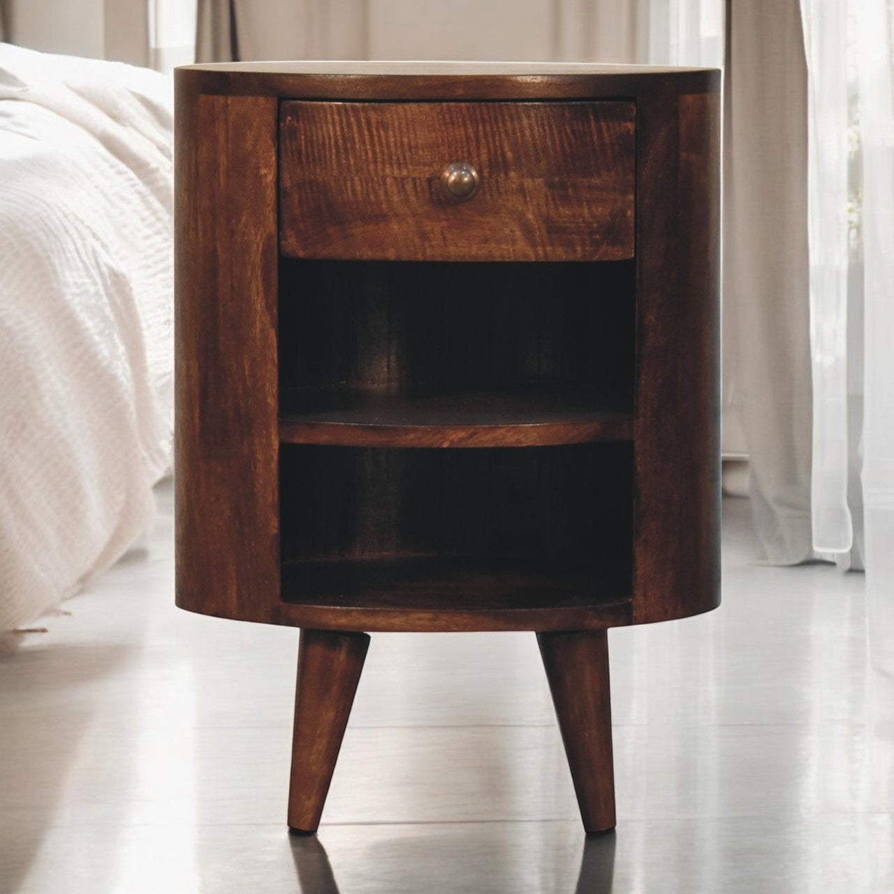 Cortez California Walnut Bedside