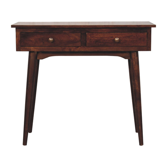California Walnut Hallway 2-Drawer Console Table