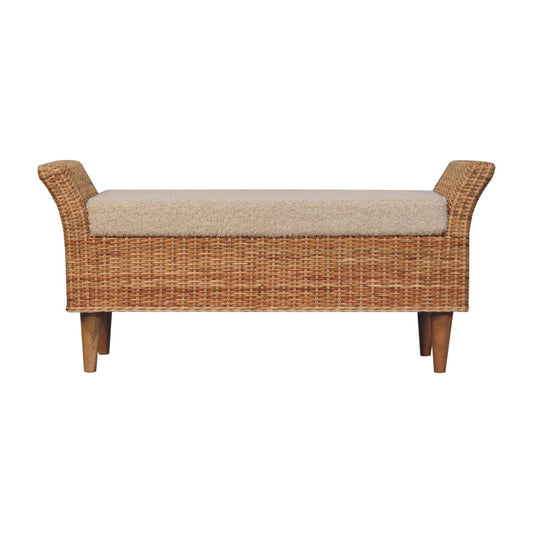 Riviera Woven Bench | Boucle