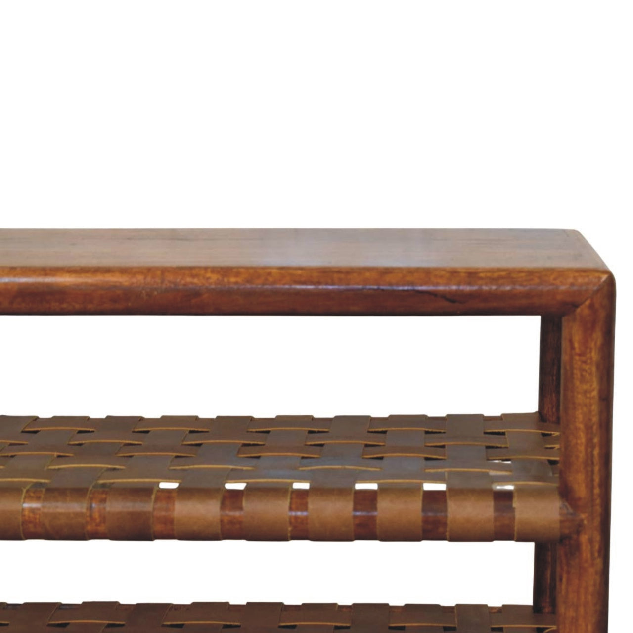 Regency Woven Chestnut 2 slot Shoe Rack Chest of Drawers