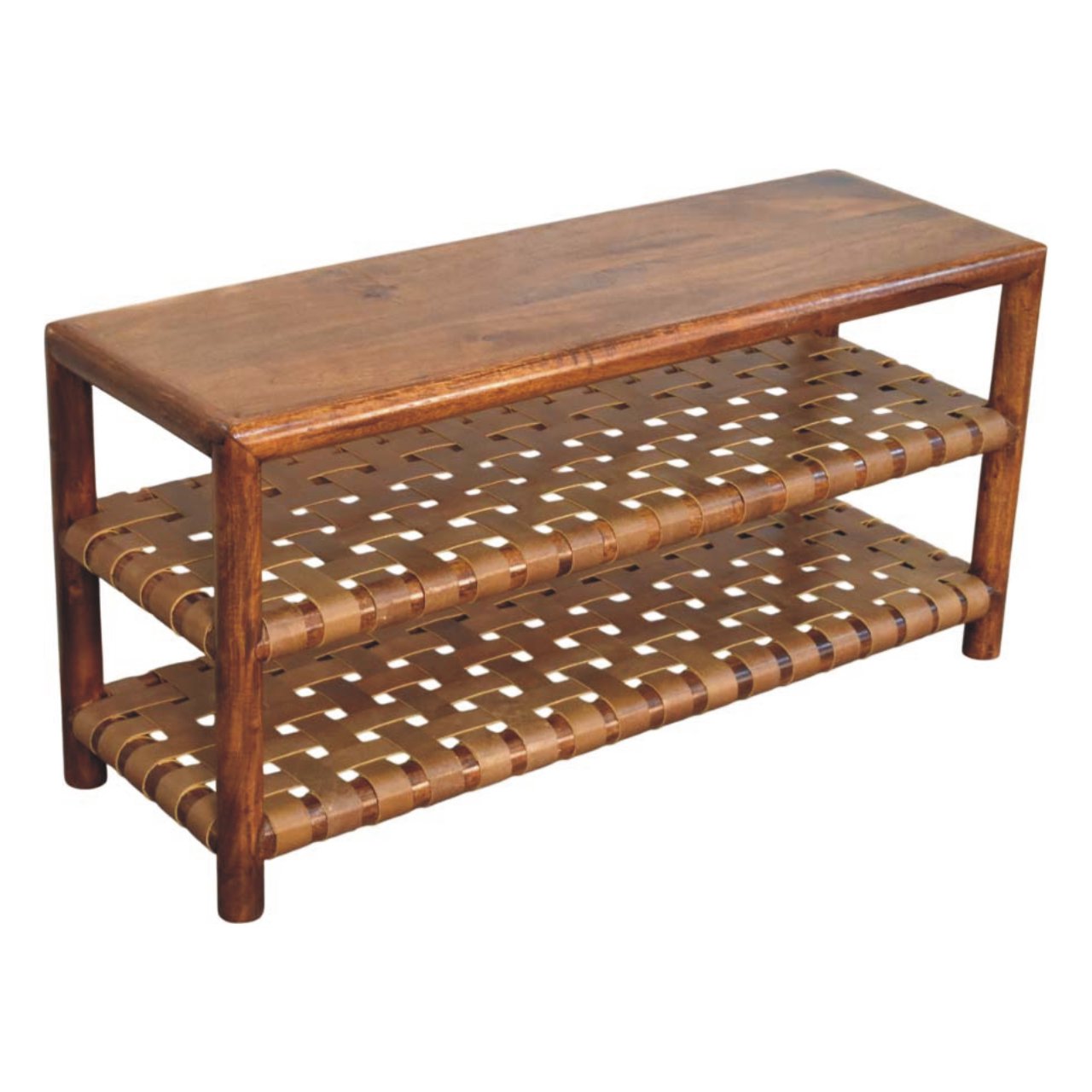 Regency Woven Chestnut 2 slot Shoe Rack Chest of Drawers
