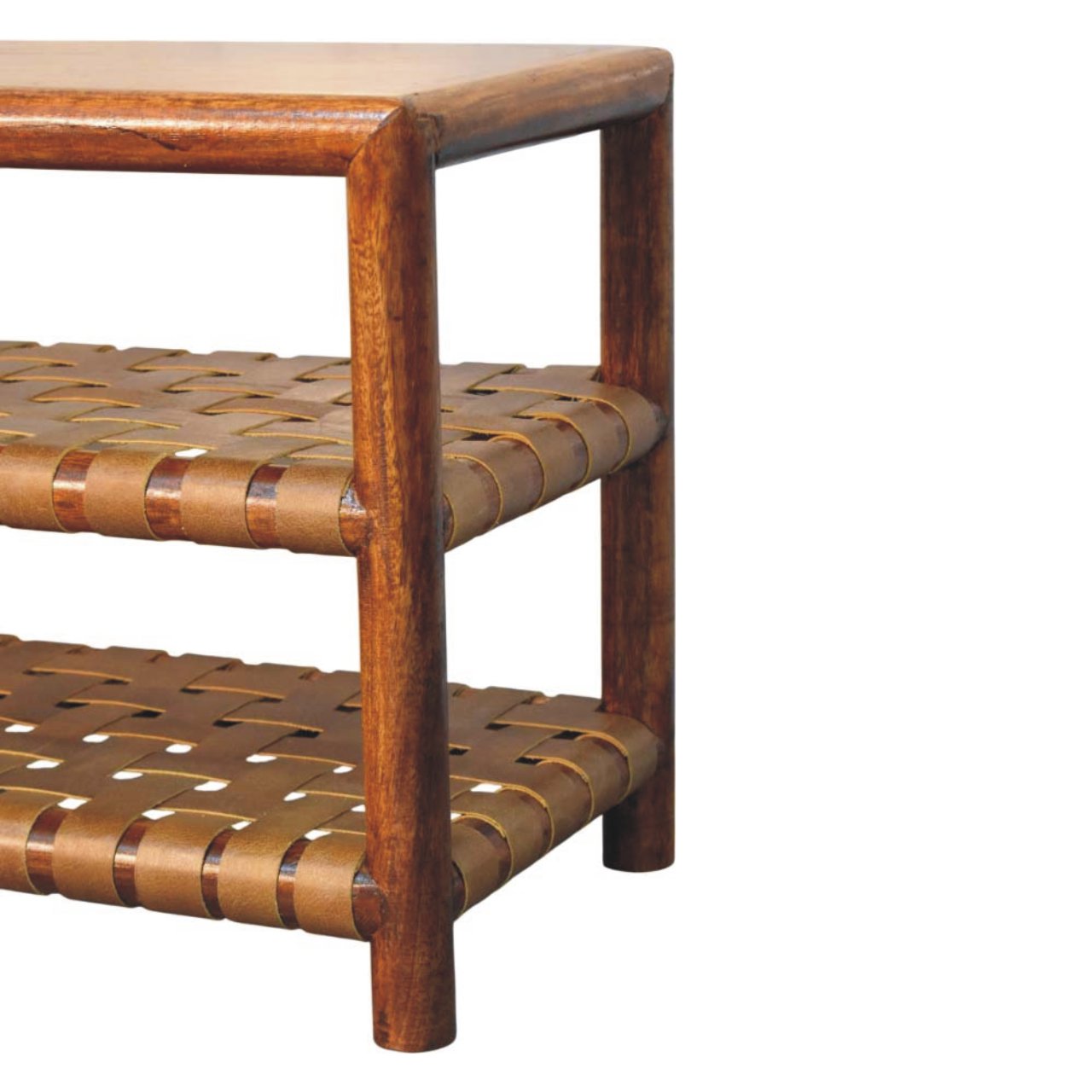 Regency Woven Chestnut 2 slot Shoe Rack Chest of Drawers