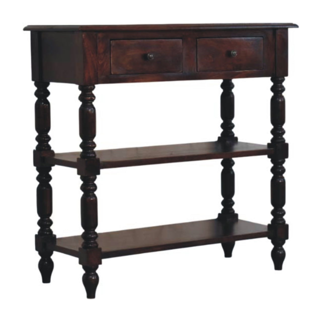 Turned legs Cherry Side Table Accent Piece