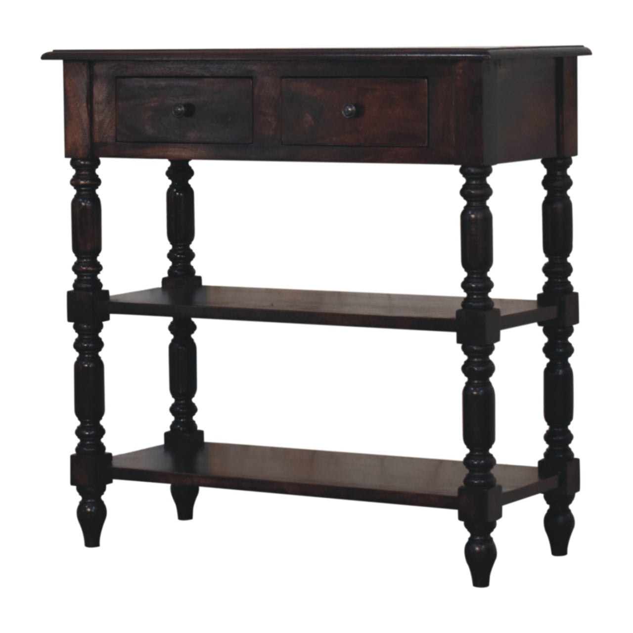 Turned legs Cherry Side Table Accent Piece