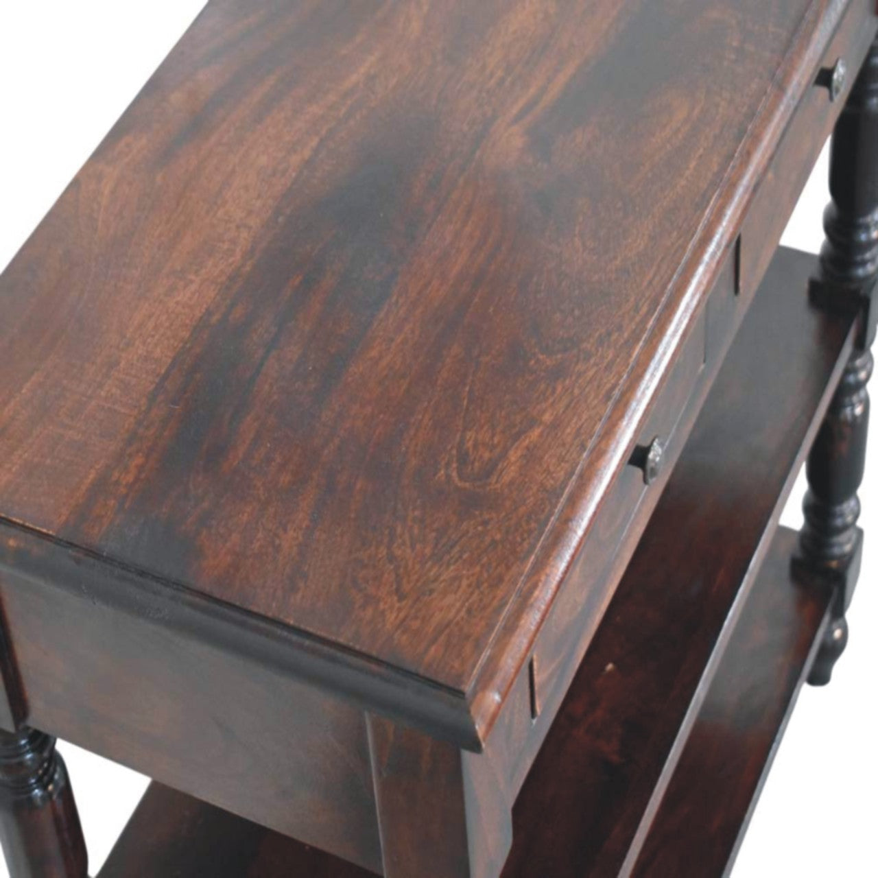 Turned legs Cherry Side Table Accent Piece