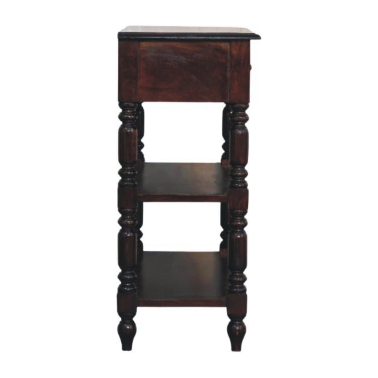 Turned legs Cherry Side Table Accent Piece