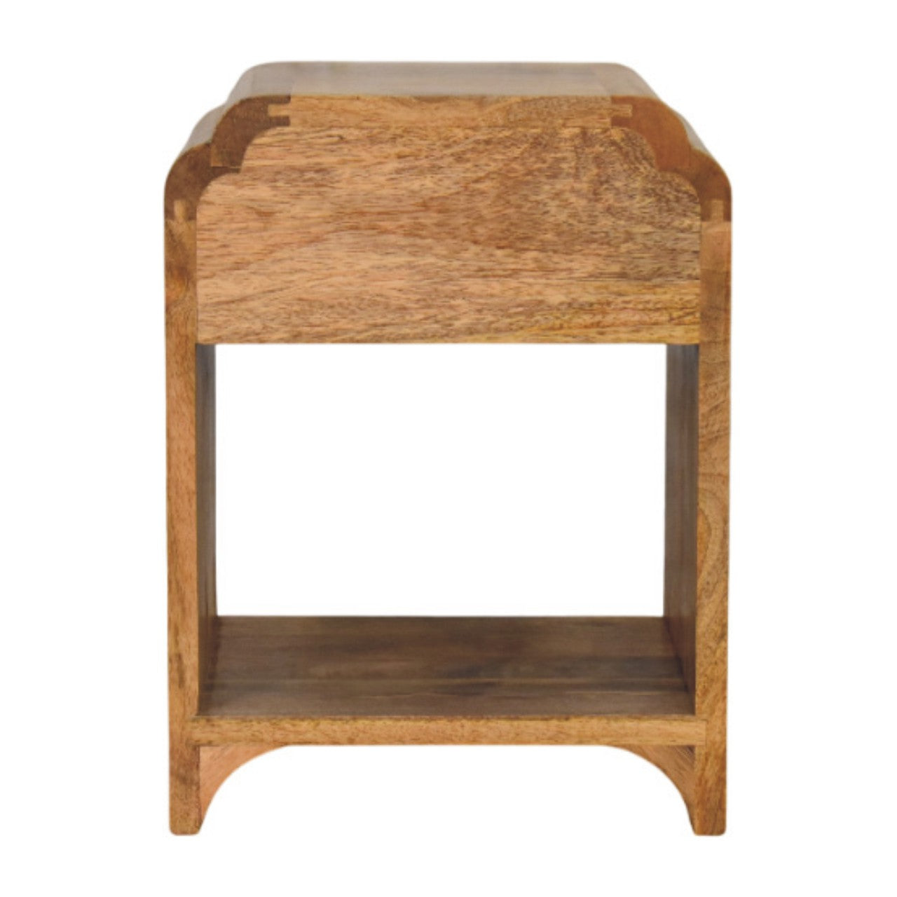 Newton Mini Oak-ish Nightstand with a drawer and open shelf Chest of Drawers
