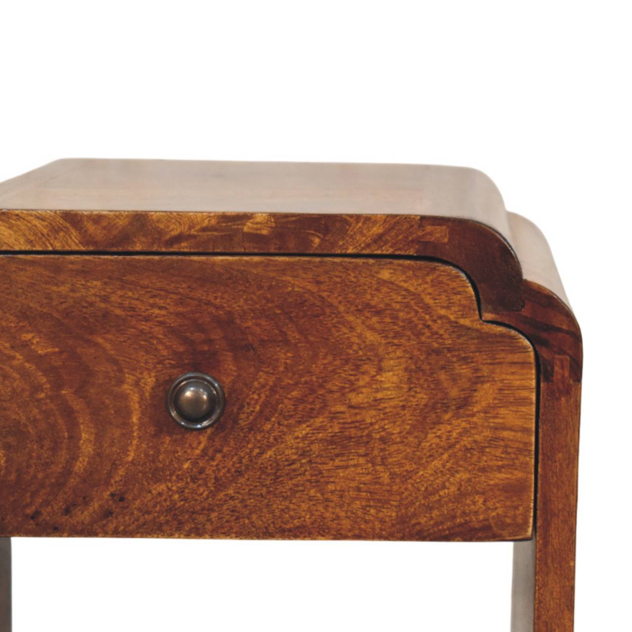Newton Mini Chestnut Nightstand with a drawer and open shelf Chest of Drawers
