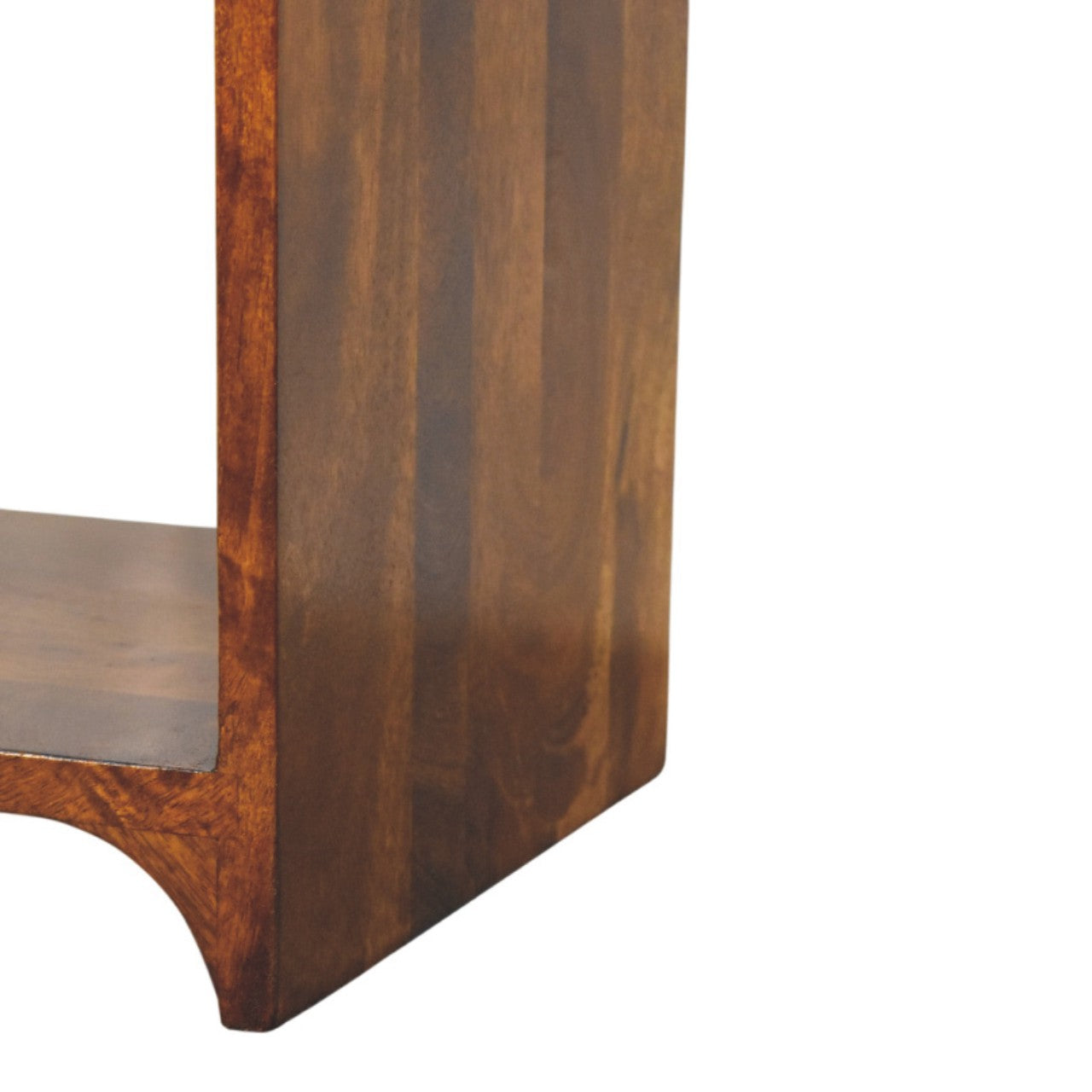 Newton Mini Chestnut Nightstand with a drawer and open shelf Chest of Drawers