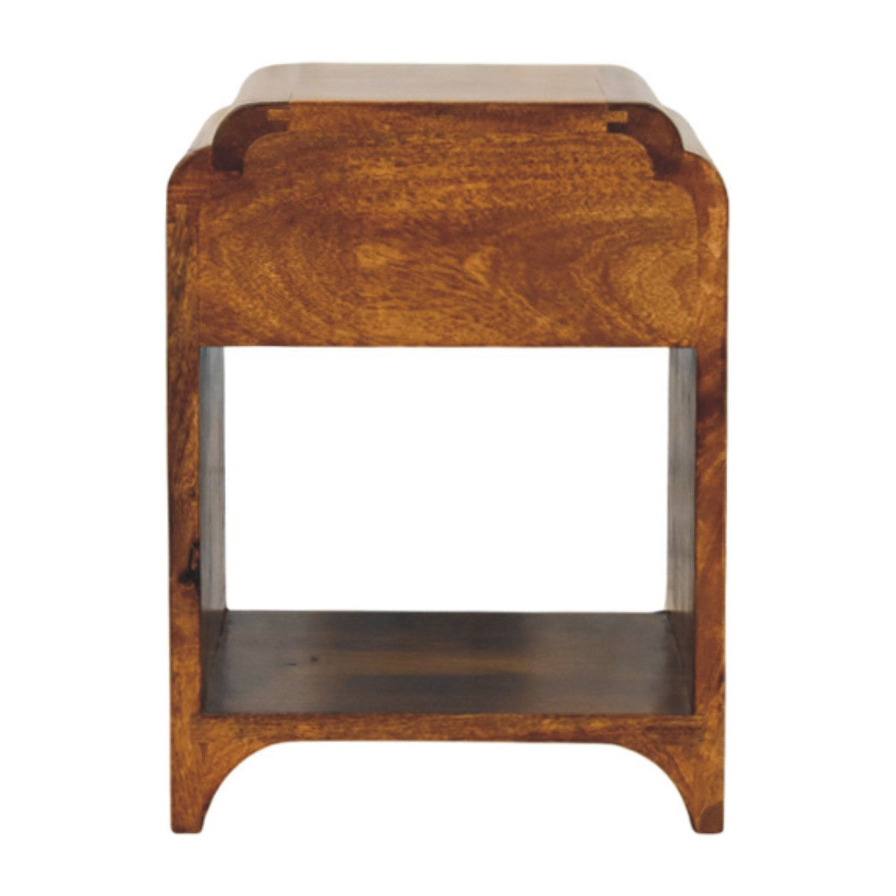 Newton Mini Chestnut Nightstand with a drawer and open shelf Chest of Drawers