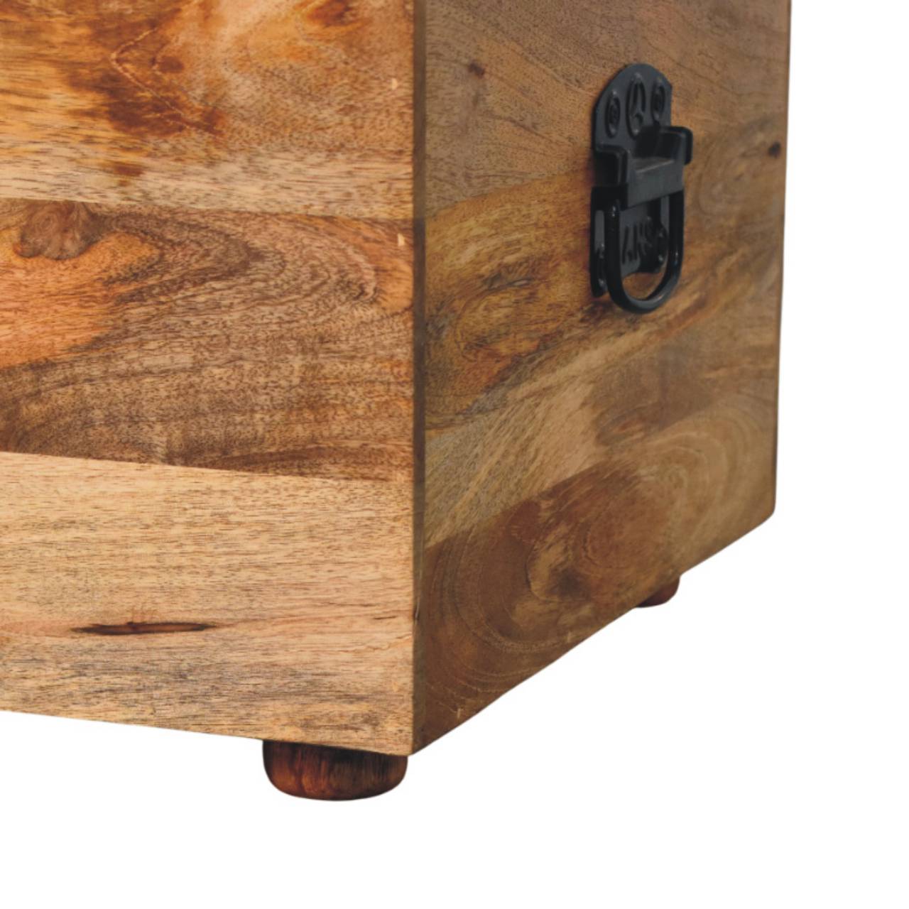 Beige Buffalo hide leather Storage Trunk Storage Bench