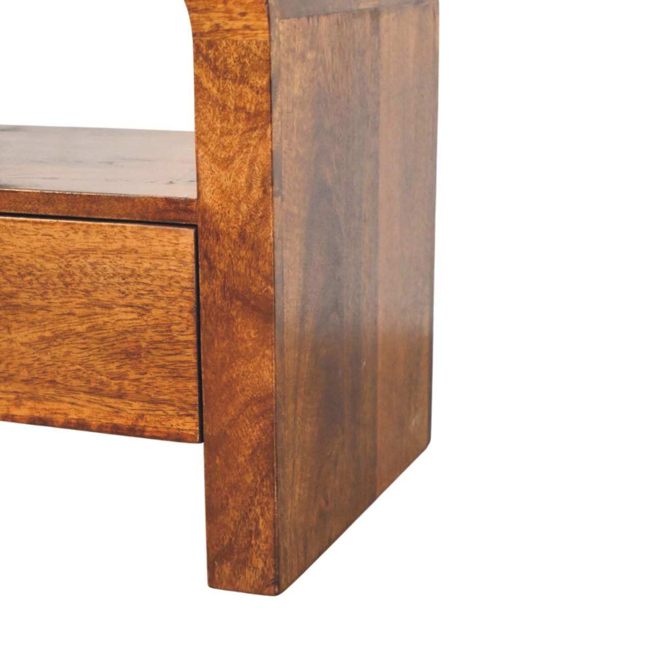 Darcy Chestnut Nightstand with Drawer and open shelf Chest of Drawers